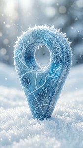 Frosty Blue Pin