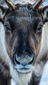 Frosty Caribou Face