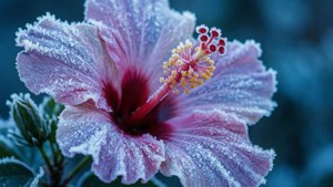 Frosty Hibiscus Macro