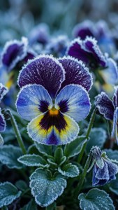 Frosty Morning Pansies