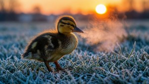 Frosty Sunrise Duckling