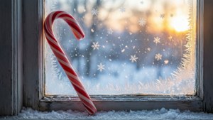 Frosty Window Candy Cane