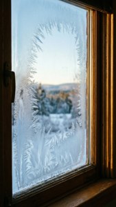 Frosty Window View