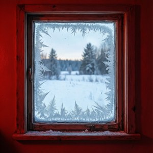 Frosty Window View