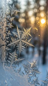 Frosty Window View