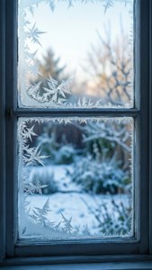 Frosty Window View