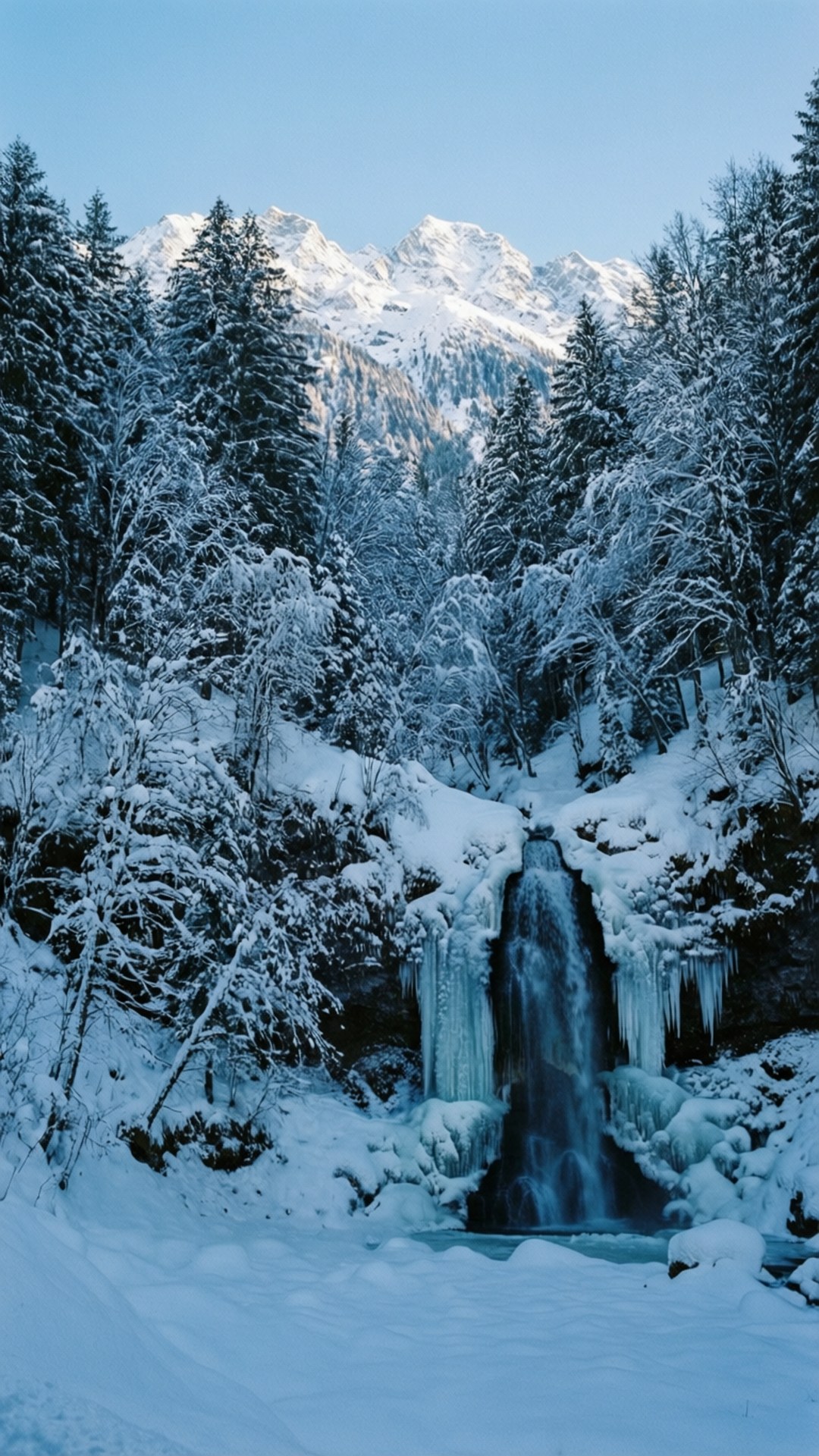Frozen Alpine Wonderland by Wallpapers.art Studio