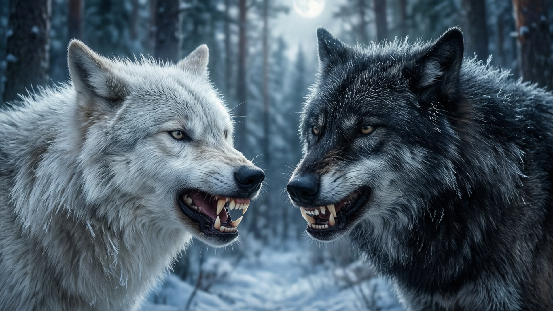 Frozen Fangs by Wallpapers.art Studio