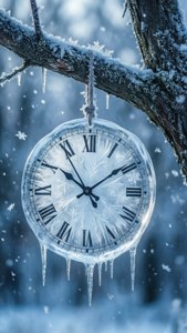 Frozen Ice Clock