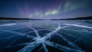Frozen Lake Aurora