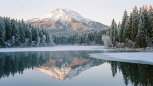 Frozen Lake Reflection