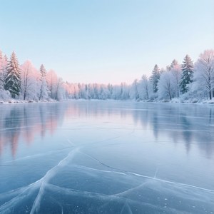 Frozen Lake Reflection