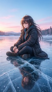 Frozen Lake Reflection