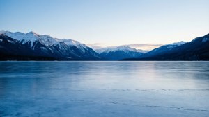 Frozen Lake Twilight