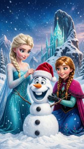 Frozen New Year Snowman