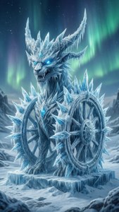 Frozen Ophanim Sculpture