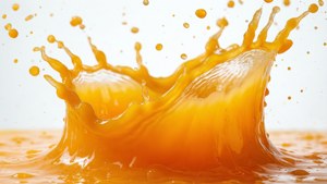 Frozen Orange Droplets