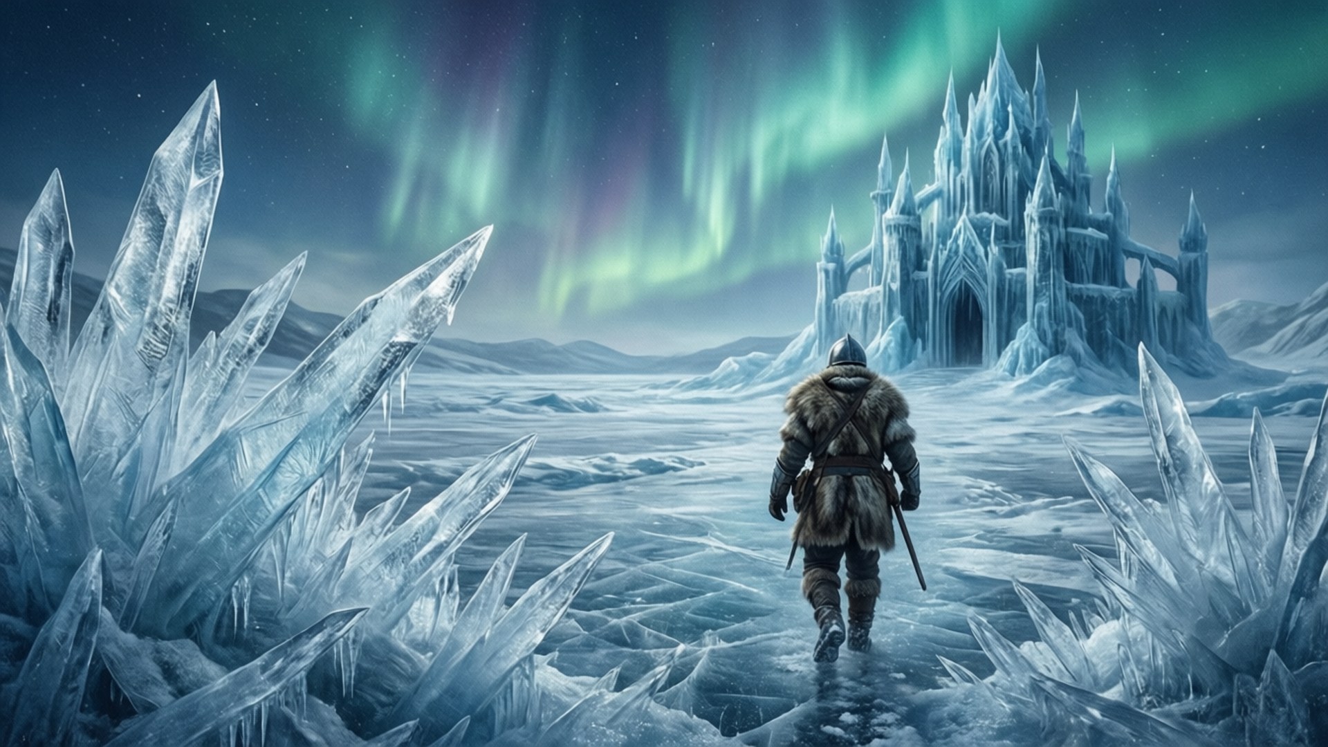 Frozen Wasteland Trek by Wallpapers.art Studio