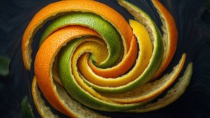 Fruit Peel Abstract Swirl