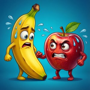 Fruit Stare Down Humor