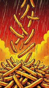 Fry Rain Pop Art