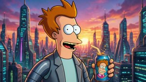 Fry with Slurm at Sunset