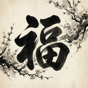 Fu Character Blossom