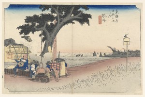 Fukuroi Teahouse, in The Fifty-Three Stations of the Tokaido Road (Tokaido Gojusan Tsugi-no Uchi)