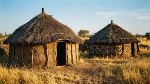 Fulani Huts Savanna