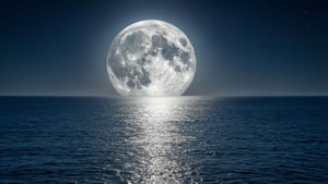 Full Moon Over Ocean