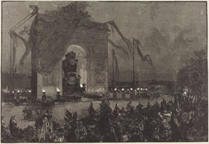 Funérailles de Victor Hugo.  La Veillée