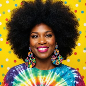 Funky Tie-Dye Woman