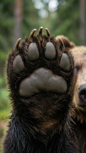 Furry Bear Paw Closeup