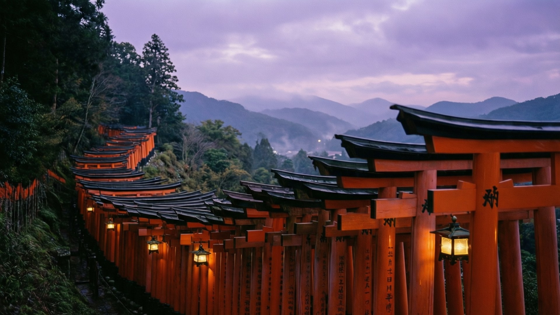 Fushimi Inari Twilight by Wallpapers.art Studio