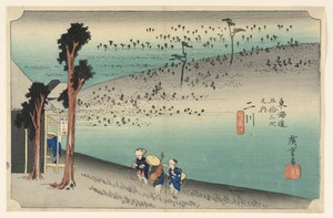 Futagawa Teahouse, in The Fifty-Three Stations of the Tokaido Road (Tokaido Gojusan Tsugi-no Uchi)