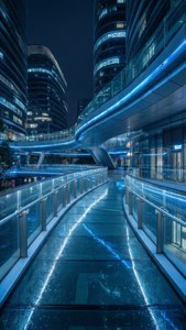 Futuristic City Walkway