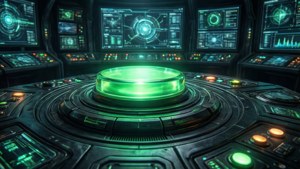 Futuristic Control Panel Button