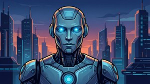 Futuristic Humanoid Robot