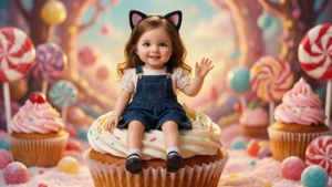 Gabby on a Cupcake