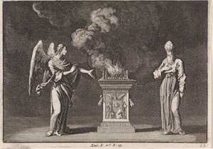 Gabriël verschijnt aan Zacharias in de tempel