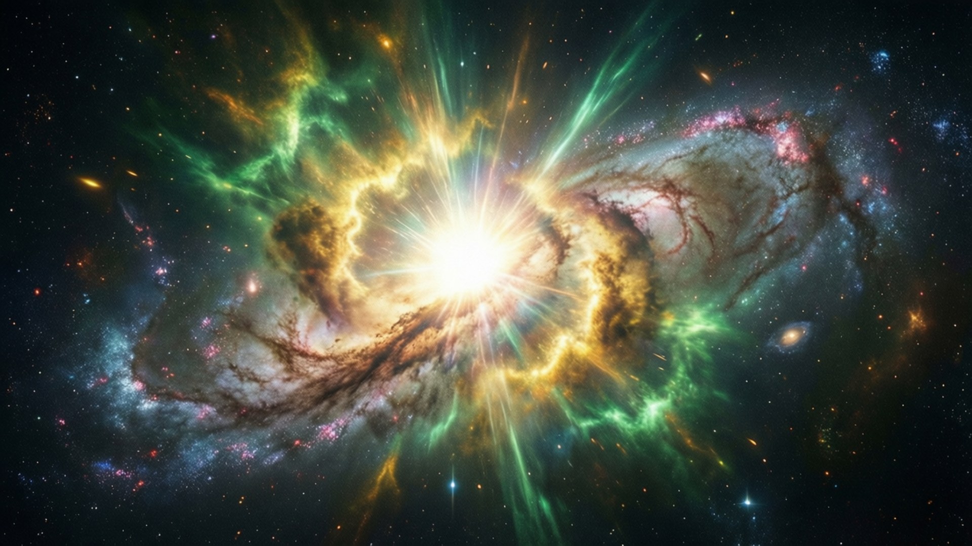 Galactic Shockwave Blaze by Wallpapers.art Studio