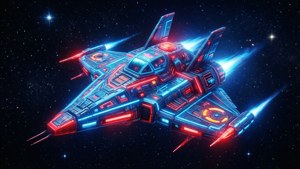 Galaga Ship in Space
