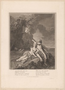 Galatea en Acis gadegeslagen door Polyphemus