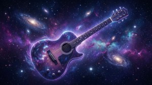 Galaxy Guitar Silhouette