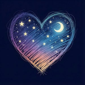 Galaxy Scribble Heart