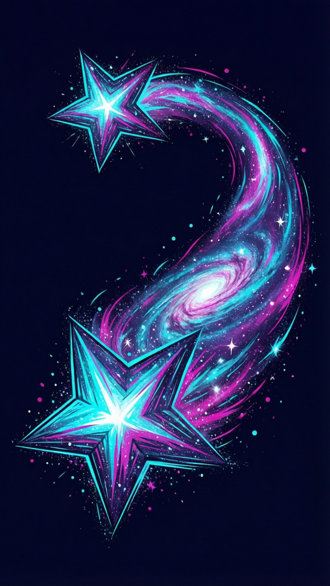 Galaxy Tail Falling Star by Wallpapers.art Studio