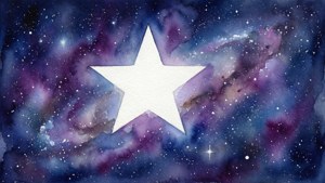 Galaxy Watercolor Star