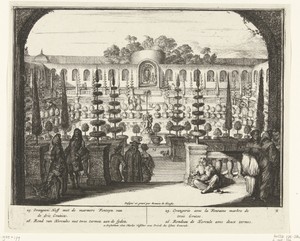 Galerij en vijver in het park van Enghien