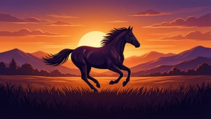 Galloping Horse Silhouette