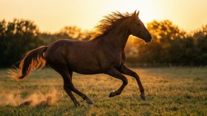 Galloping Horse Sunset